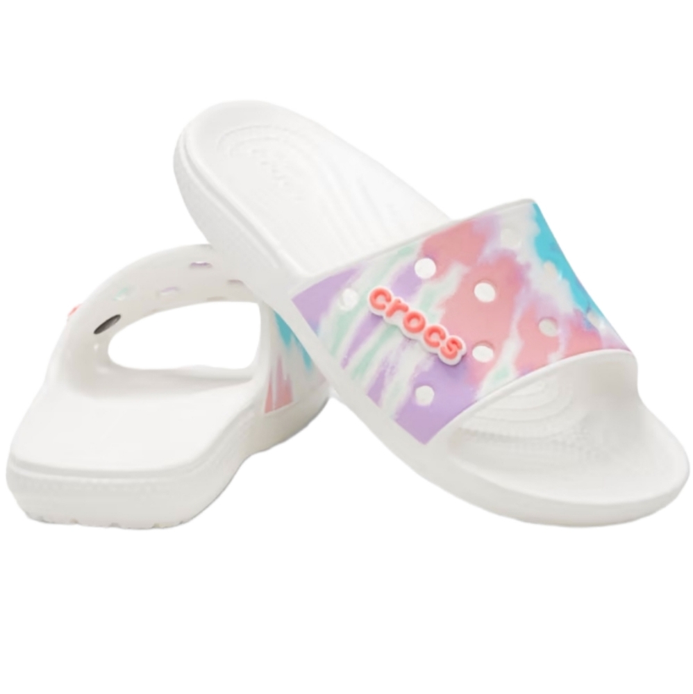 Crocs Classic Tie Dye Adult Slide Sandalssize M 8 /W 10